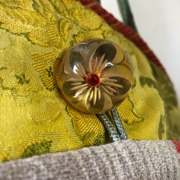 SylvieBags Patchwork Vintage Barkcloth Tapestry Cloth Shoulder Bag Purse OOAK - Picture 7 of 17